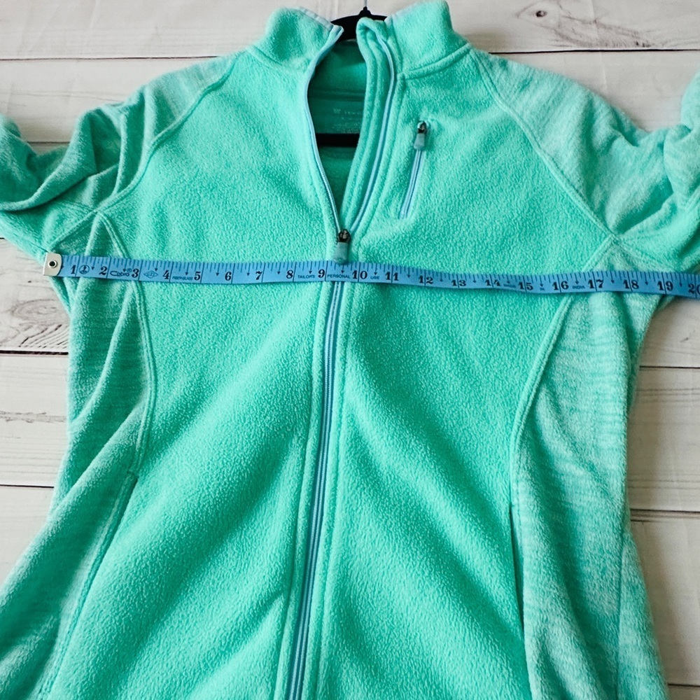Tek Gear Women’s Full-Zip Fleece Jacket – Turquoise – Size M Casual Office Cozy - Picture 7 of 8